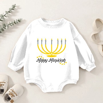 Discover Menorah Happy Hanukkah Baby Romper Sweatshirts