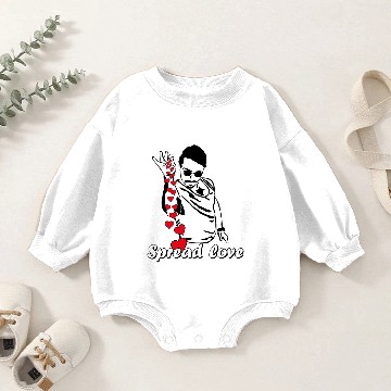 Discover Spread Love salt bae Baby Romper Sweatshirts