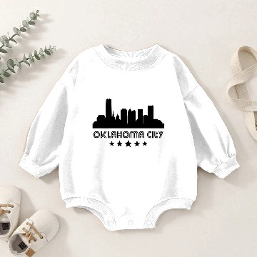Discover Retro Oklahoma City Skyline Baby Romper Sweatshirts