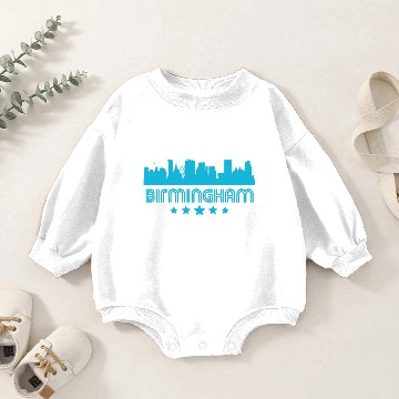 Discover Retro Birmingham Skyline Baby Romper Sweatshirts