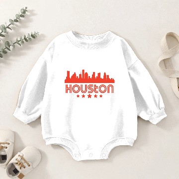 Discover Retro Houston Skyline Baby Romper Sweatshirts