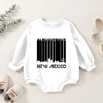 Discover Retro Albuquerque Skyline Baby Romper Sweatshirts