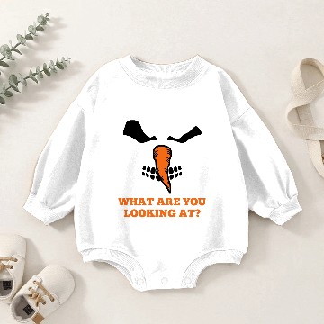 Discover Angry snowman Baby Romper Sweatshirts