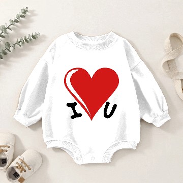 Discover I love you - heart Baby Romper Sweatshirts