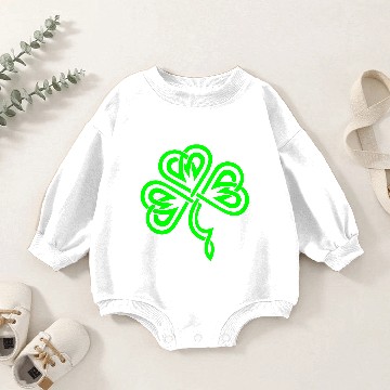 Discover Celtic Shamrock Green 02 Baby Romper Sweatshirts