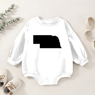 Discover Nebraska map Baby Romper Sweatshirts