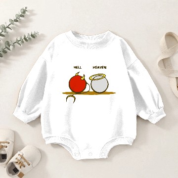 Discover Heaven and Hell Baby Romper Sweatshirts