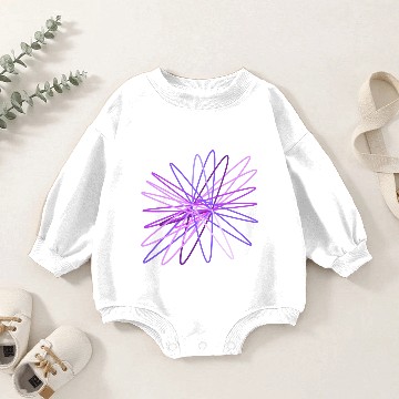 Discover Purple Lines Baby Romper Sweatshirts
