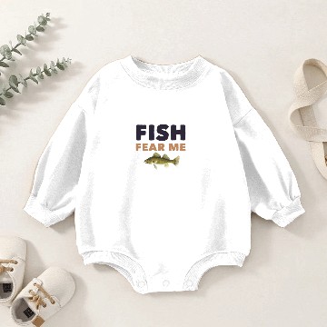 Discover Fish Fear Me Baby Romper Sweatshirts