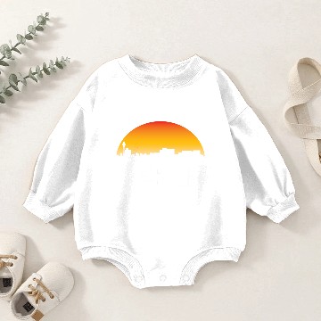 Discover Casper Wyoming Sunset Skyline Baby Romper Sweatshirts