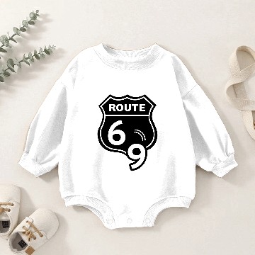 Discover Route 66 Hell Highway 69 Baby Romper Sweatshirts