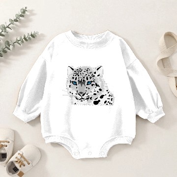 Discover animal snow leopard Baby Romper Sweatshirts