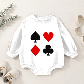 Discover Playing Card Suits Baby Romper Sweatshirts