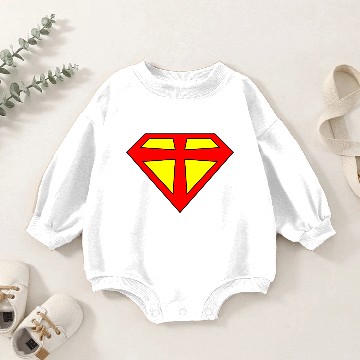 Discover Superman Cross 3D Baby Romper Sweatshirts