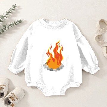Discover fire place Baby Romper Sweatshirts