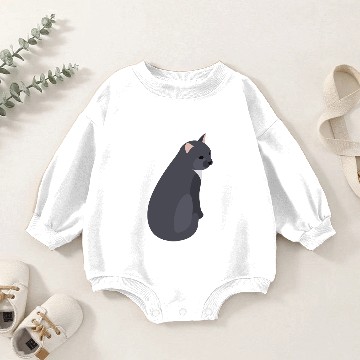 Discover grey cat Baby Romper Sweatshirts
