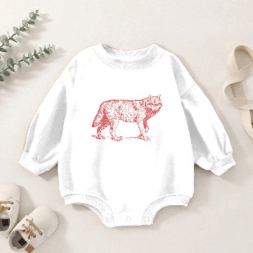 Discover HIPSTER WOLF Baby Romper Sweatshirts