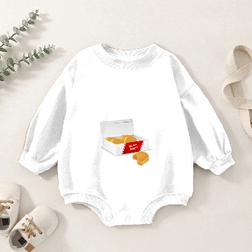Discover I love chicken nuggets Baby Romper Sweatshirts