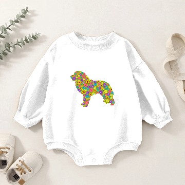 Discover Great Pyrenees Flower Baby Romper Sweatshirts