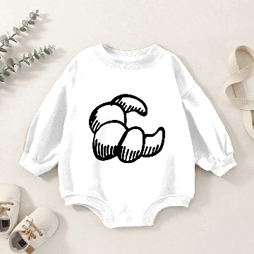 Discover Croissant Baby Romper Sweatshirts