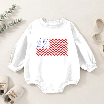 Discover In God We Trust Wave Flag Baby Romper Sweatshirts