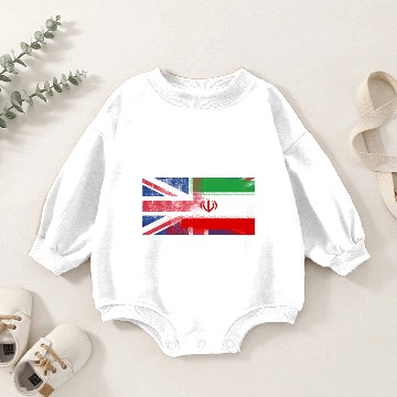 Discover British Iranian Half Iran Half UK Flag Baby Romper Sweatshirts