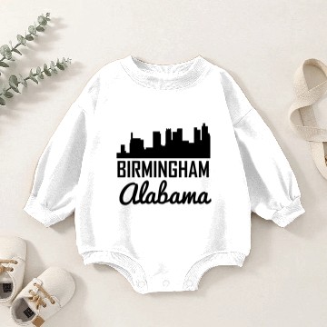 Discover Birmingham Albm Skyline Baby Romper Sweatshirts