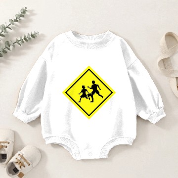 Discover Traffic Sign Caution School Baby Romper Sweatshirts