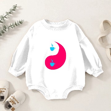 Discover Coffee Ying Yang Baby Romper Sweatshirts