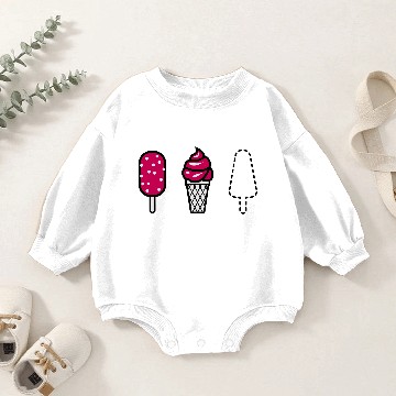 Discover Ice Cream Baby Romper Sweatshirts