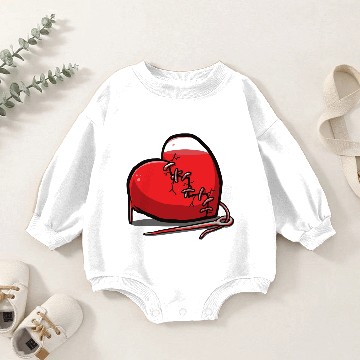 Discover bleeding heart 2 Baby Romper Sweatshirts