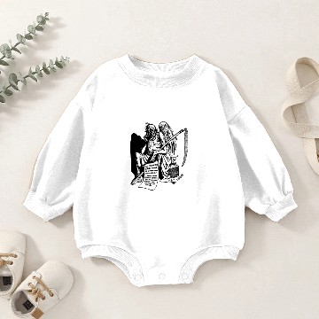 Discover The Bored Reaper Baby Romper Sweatshirts