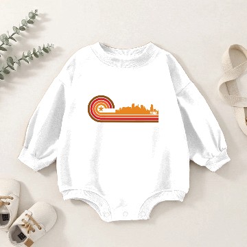 Discover Retro Style Miami Florida Skyline Baby Romper Sweatshirts