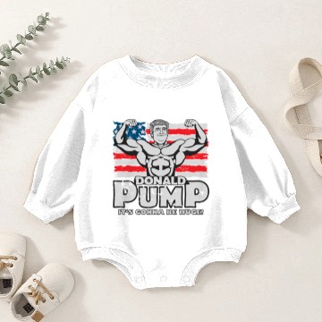 Discover Donald Pump - American Flag Baby Romper Sweatshirts