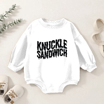 Discover Knuckle Sandwich Ringer Baby Romper Sweatshirts