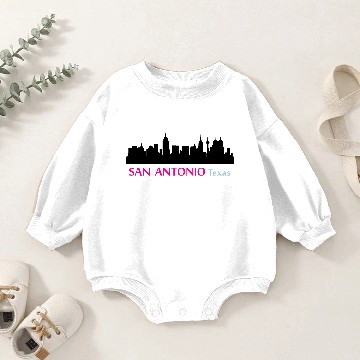 Discover San Antonio, Texas Baby Romper Sweatshirts