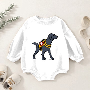Discover Labrador Rescue Dog Baby Romper Sweatshirts