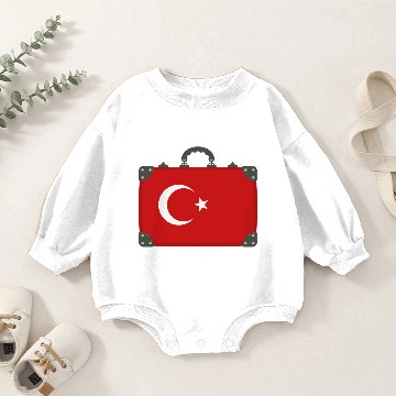 Discover Flag Turkey Suitcase Baby Romper Sweatshirts