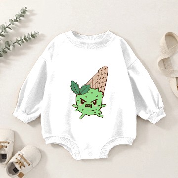Discover Very Grumpy Mint Chocolate Chip Ice Cream Baby Romper Sweatshirts