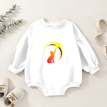 Discover Total Solar Cat Eclipse Nebraska 21.08.2017 Baby Romper Sweatshirts