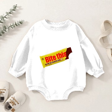 Discover Bite this (candy bar) Baby Romper Sweatshirts