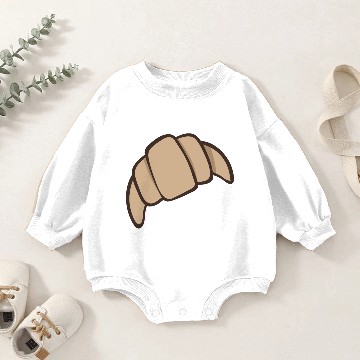 Discover Croissant Baby Romper Sweatshirts