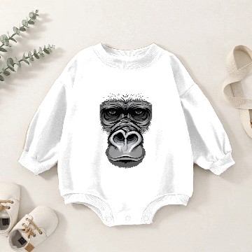 Discover Monkey face Baby Romper Sweatshirts