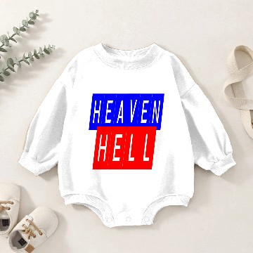 Discover heaven hell Baby Romper Sweatshirts