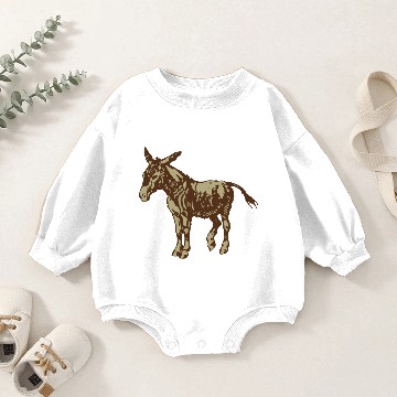 Discover donkey mule esel44 Baby Romper Sweatshirts