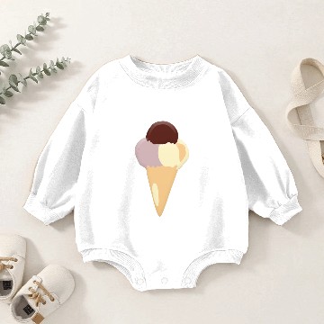 Discover Vanilla ice cream Baby Romper Sweatshirts