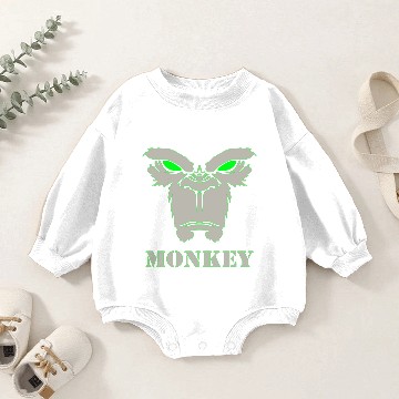 Discover Monkey Face 2 Baby Romper Sweatshirts