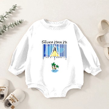 Discover St Lucia made me Baby Romper Sweatshirts