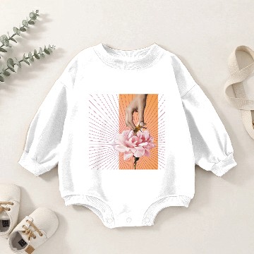 Discover Beeing Peony Baby Romper Sweatshirts