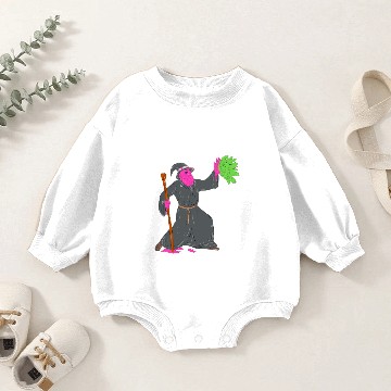 Discover Wizard Casting Spell Grime Art Baby Romper Sweatshirts
